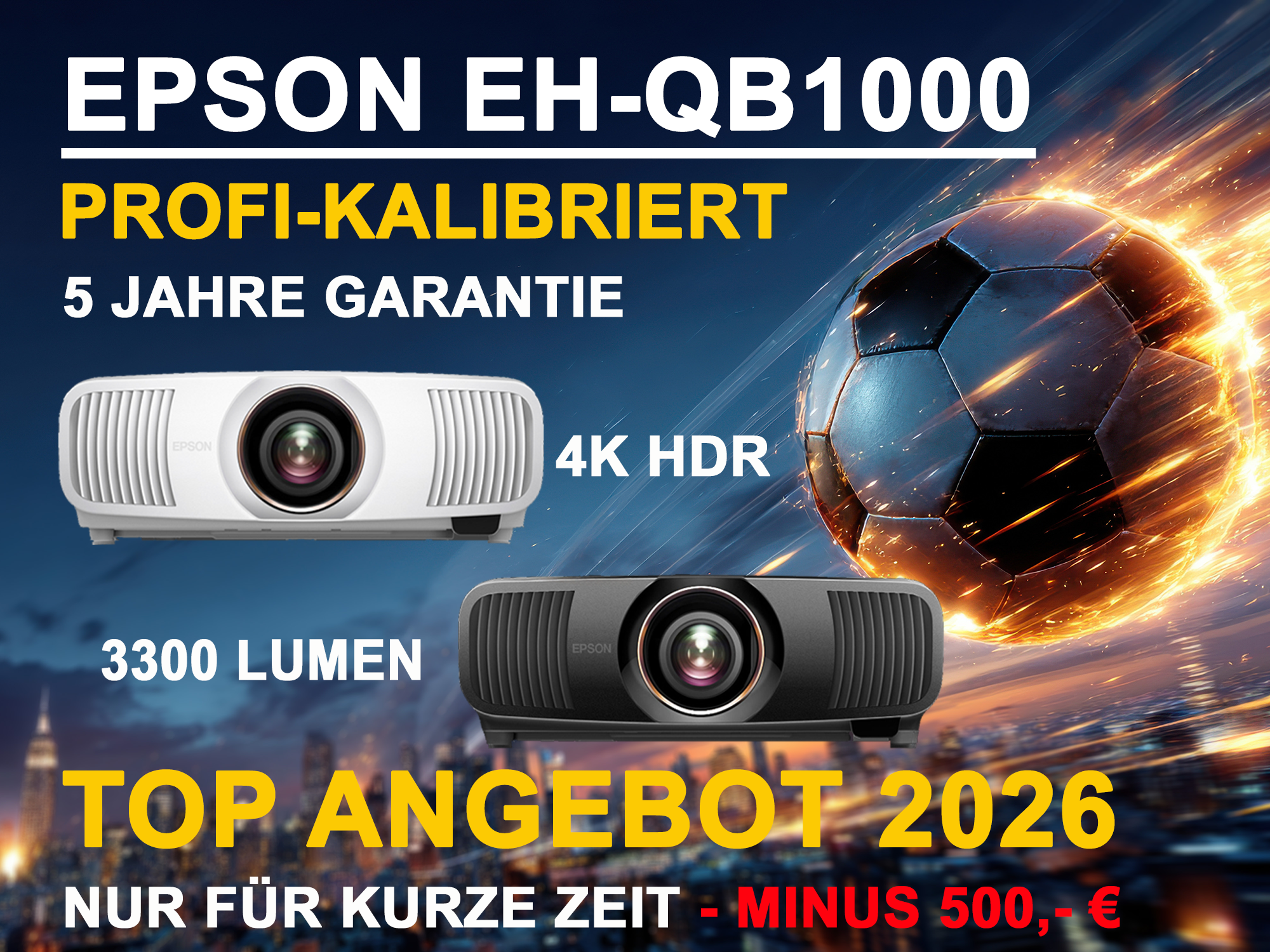 Epson-EH-QB1000B 4K Laserprojektor